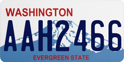 WA license plate AAH2466