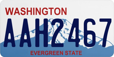 WA license plate AAH2467