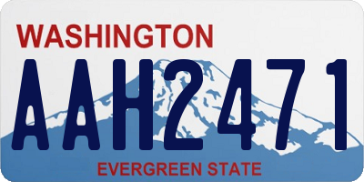 WA license plate AAH2471