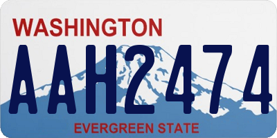 WA license plate AAH2474