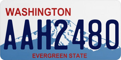 WA license plate AAH2480