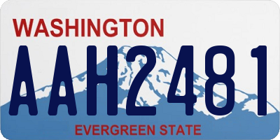 WA license plate AAH2481