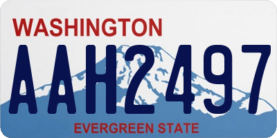 WA license plate AAH2497