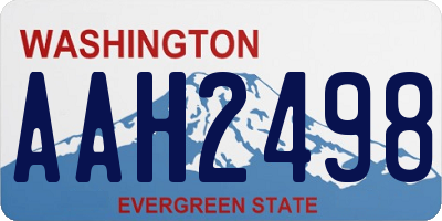 WA license plate AAH2498