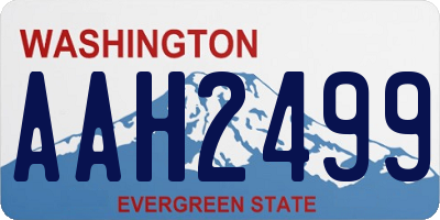 WA license plate AAH2499