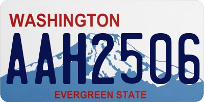 WA license plate AAH2506