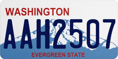 WA license plate AAH2507