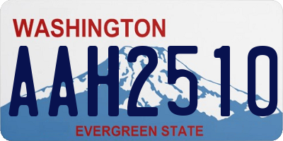 WA license plate AAH2510