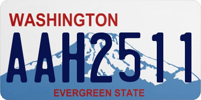 WA license plate AAH2511