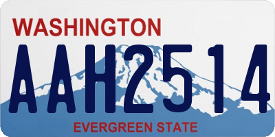 WA license plate AAH2514