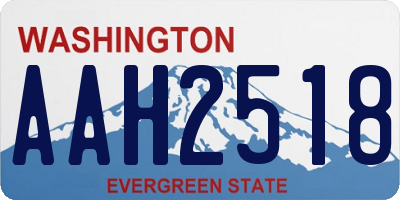 WA license plate AAH2518