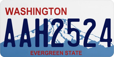WA license plate AAH2524