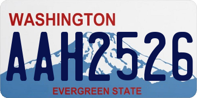 WA license plate AAH2526