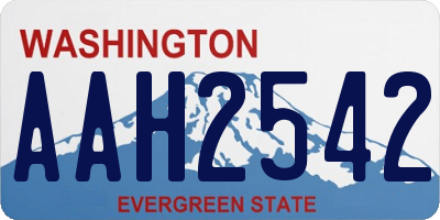 WA license plate AAH2542