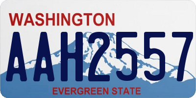 WA license plate AAH2557