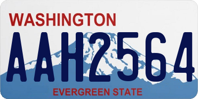 WA license plate AAH2564