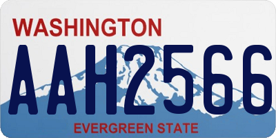 WA license plate AAH2566
