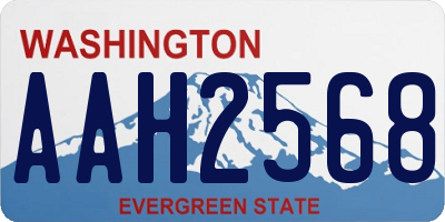 WA license plate AAH2568