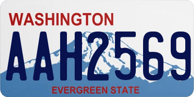 WA license plate AAH2569