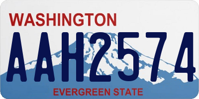 WA license plate AAH2574