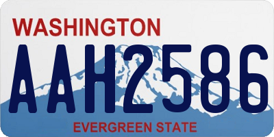 WA license plate AAH2586