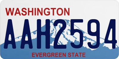 WA license plate AAH2594