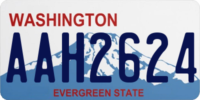 WA license plate AAH2624