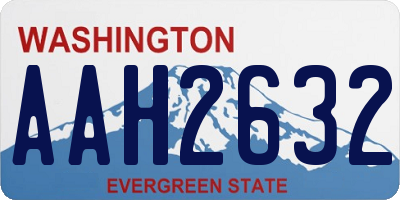 WA license plate AAH2632