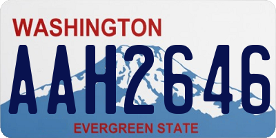 WA license plate AAH2646
