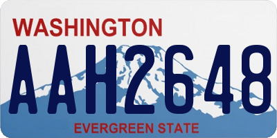 WA license plate AAH2648