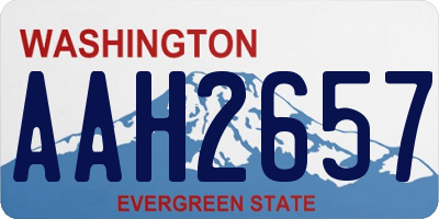 WA license plate AAH2657