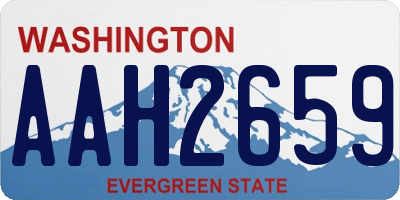 WA license plate AAH2659