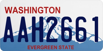 WA license plate AAH2661