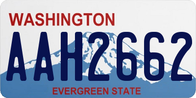WA license plate AAH2662