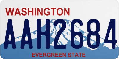 WA license plate AAH2684