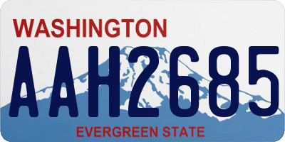 WA license plate AAH2685