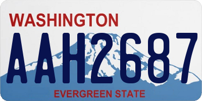 WA license plate AAH2687