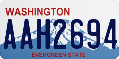 WA license plate AAH2694