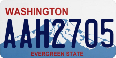 WA license plate AAH2705