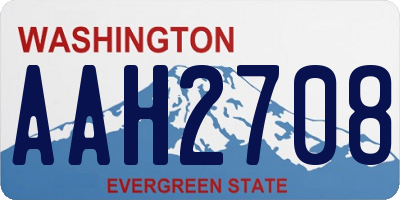 WA license plate AAH2708