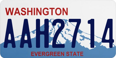 WA license plate AAH2714