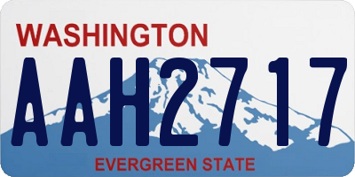 WA license plate AAH2717