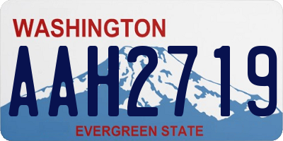 WA license plate AAH2719
