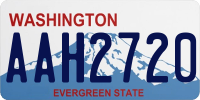 WA license plate AAH2720