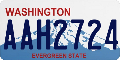 WA license plate AAH2724