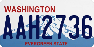 WA license plate AAH2736