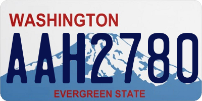 WA license plate AAH2780