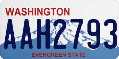 WA license plate AAH2793