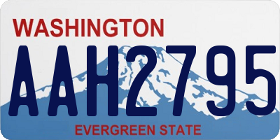 WA license plate AAH2795