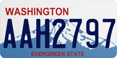WA license plate AAH2797
